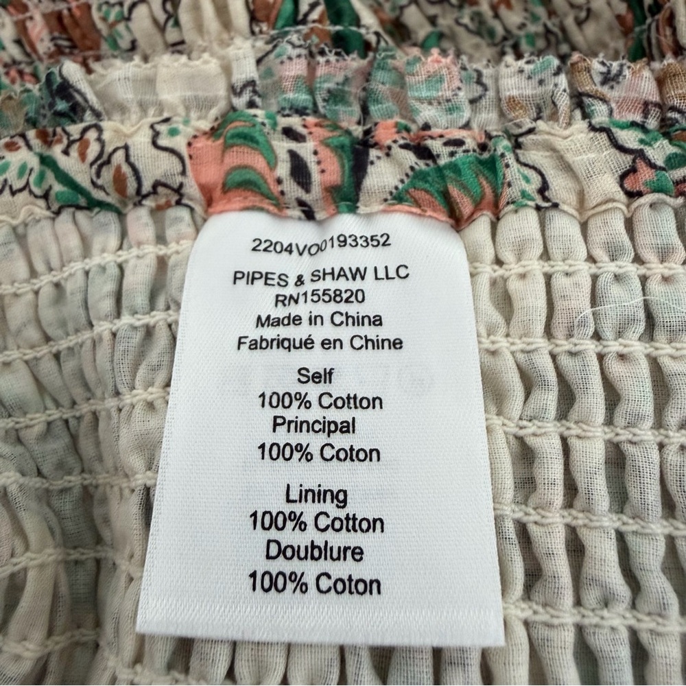 Veronica Beard Sz 10 Paisley Smocked  Melodie Mini Skirt 100% Cotton Ruffles - Picture 4 of 8